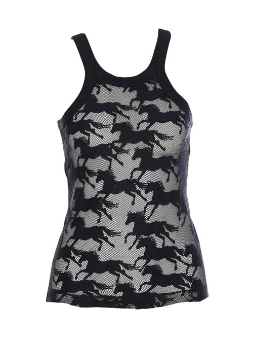 Top canotta Wipe a rete con cavalli Pinko x Patrick McDowell PINKO | 105204 A2JJZ99
